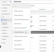 add location extension