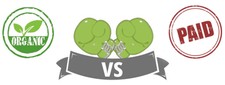 paid vs organic traffic logo