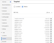 radius targeting